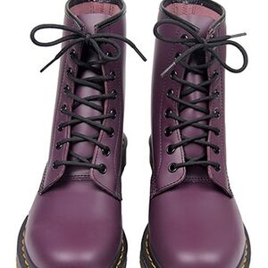 Rare Doc Martens 1460 W Combat Boots, Eggplant Purple Size 8
